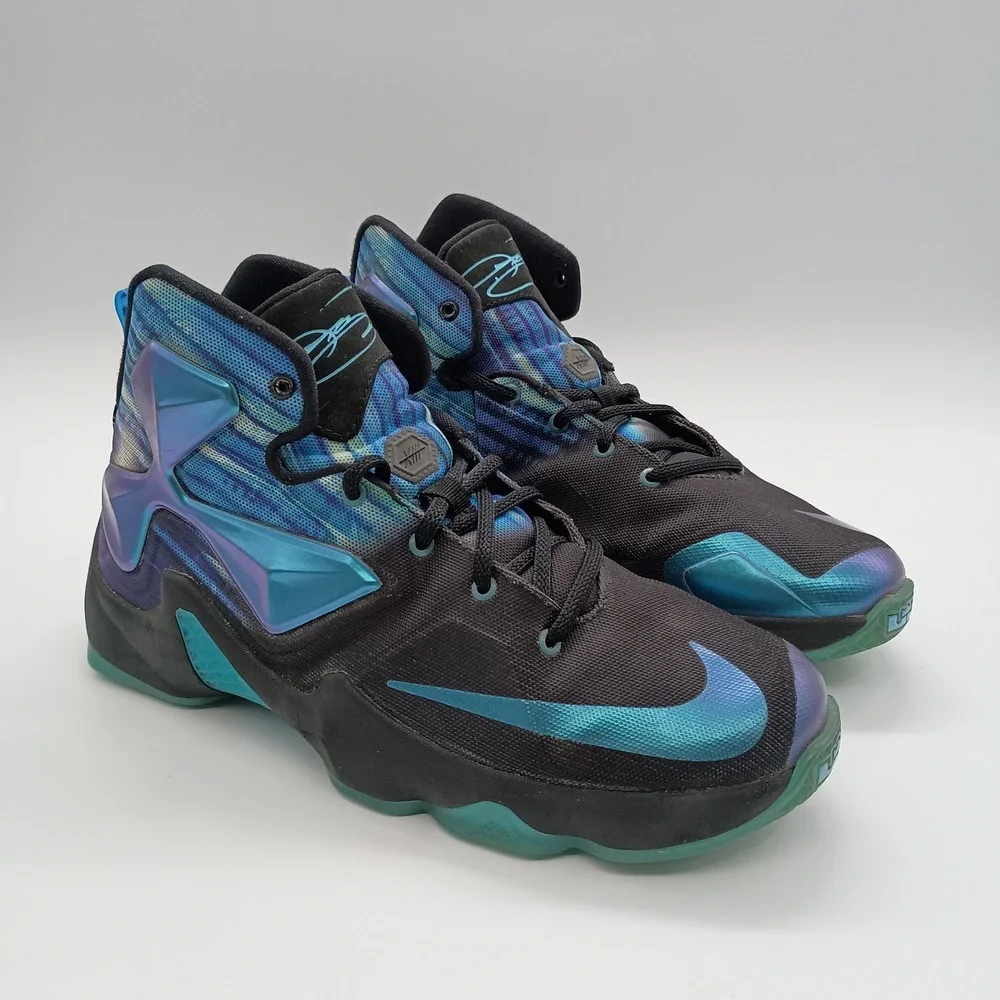 Nike LeBron James 13 XIII Blue Black Shoes Boys Size 7Y Sneakers
